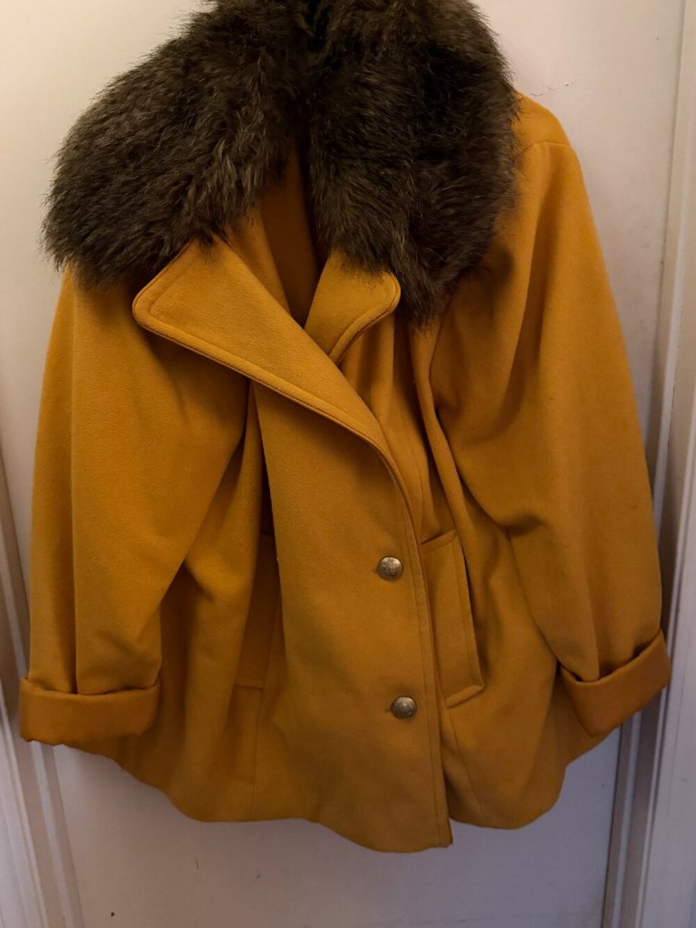 Lane Bryant Mustard Yellow Peacoat W 22-24